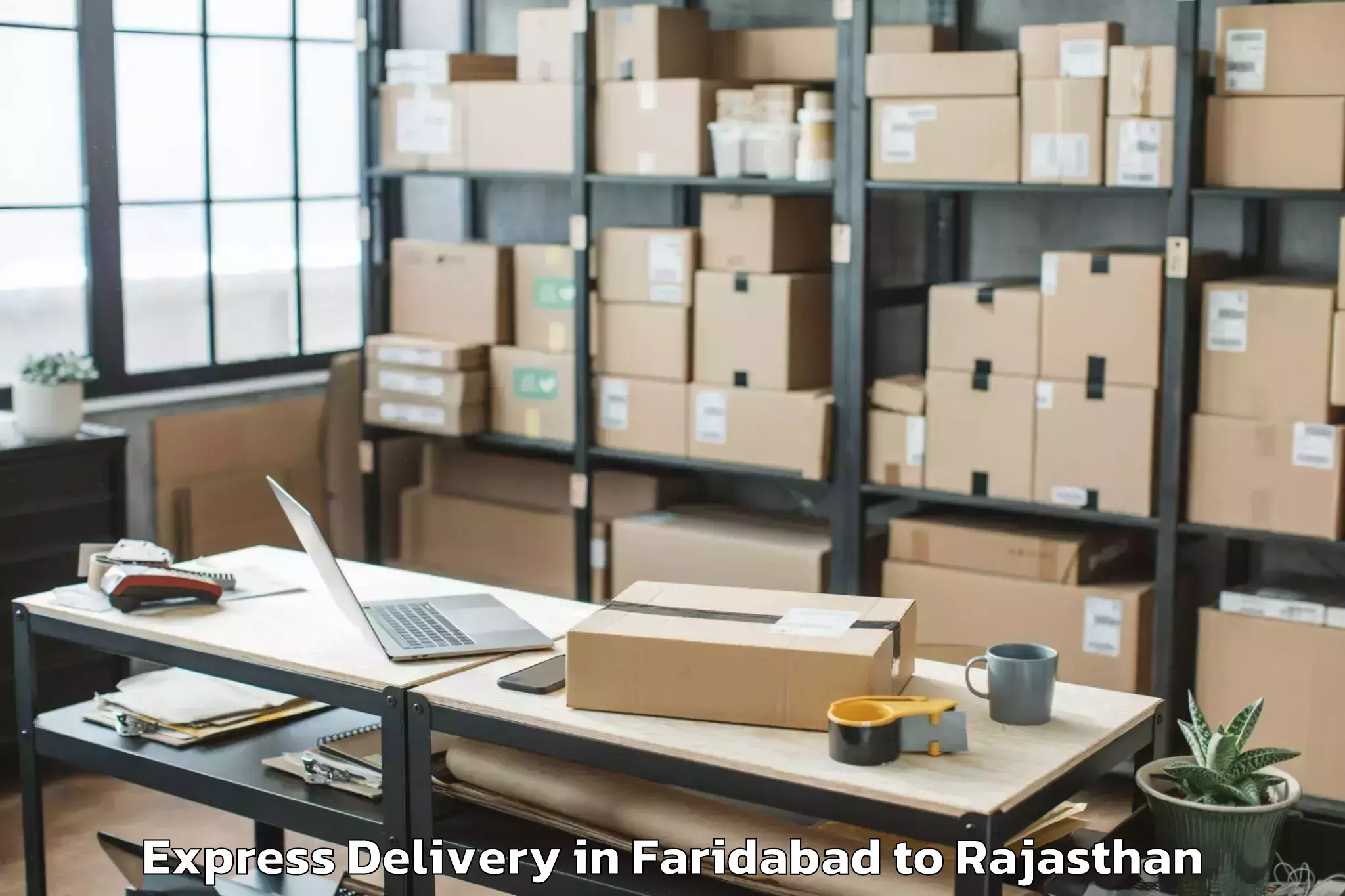 Leading Faridabad to Jagannath University Jaipur Express Delivery Provider